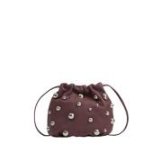 Malababa Silverboll Läder Crossbody Väska Brown, Dam