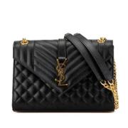 Saint Laurent Vintage Pre-owned Laeder handvskor Black, Dam