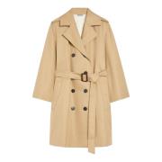 Max Mara Weekend Vattenavvisande trenchcoat med utsvängd silhuett Beig...