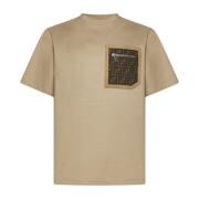 Fendi Beige T-shirts och Polos Vit/Blå Beige, Herr