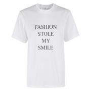 Victoria Beckham Stilren Slogan Tee White, Dam