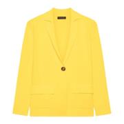 Elena Mirò Viskos Jersey Blazer Yellow, Dam