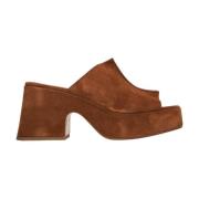 Curiosite Brun Mocka Pumps Elegant Stilfull Design Brown, Dam