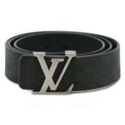 Louis Vuitton Vintage Pre-owned Laeder skrp Black, Dam