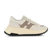 Hogan Beige Läder Sneakers Stilren Beige, Dam