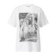 Anine Bing Stiligt Print T-shirt White, Dam