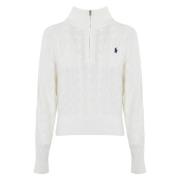 Polo Ralph Lauren Vit Cable Knit Tröja White, Dam