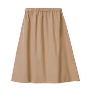 Fabiana Filippi Brun Midi Kjol med Fickor Beige, Dam