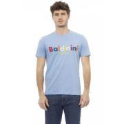 Baldinini Bl Bomull Herr T-shirt Trend Blue, Herr