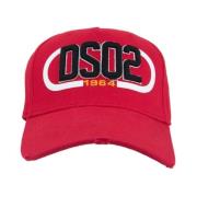 Dsquared2 Tryckt Baseballkeps med Spänne Red, Unisex