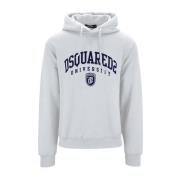 Dsquared2 Huvtröja i bomull med dragsko White, Herr