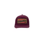 Dsquared2 Broderad baseballkeps med spänne Red, Unisex