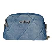 Gaëlle Paris Denim Kameraväska med Metalllogo Blue, Dam