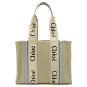 Chloé Pre-owned Pre-owned Canvas axelremsvskor Gray, Dam