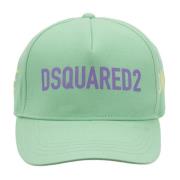 Dsquared2 Snapback Baseball Cap Broderad Logotyp Green, Unisex