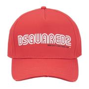 Dsquared2 Signatur Baseballkeps med Spänne Stängning Red, Unisex