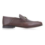 Salvatore Ferragamo Herr Slip-On Loafers Läderskor Brown, Herr