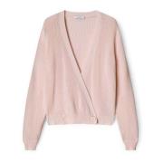 Motivi Crossover Cardigan i Bomull Pink, Dam