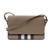 Burberry Kvinnors Crossbody Väska Magnetknapp Beige, Dam