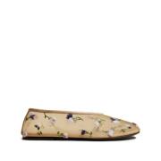 Khaite Flip Flops Marcy Flat Bianco Beige, Dam