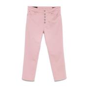 Dondup Rosa Jeans Knappgylf Klassiska Fickor Pink, Dam