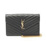 Yves Saint Laurent Vintage Pre-owned Laeder axelremsvskor Black, Dam