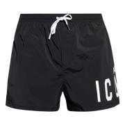 Dsquared2 Icon Badshorts Midi Black, Herr