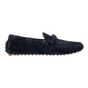 Brunello Cucinelli Mocka Slip-On Herr Loafer Sko Blue, Herr