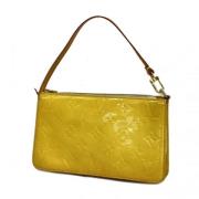 Louis Vuitton Vintage Pre-owned Tyg axelremsvskor Yellow, Dam