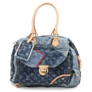 Louis Vuitton Vintage Pre-owned Canvas handvskor Blue, Dam