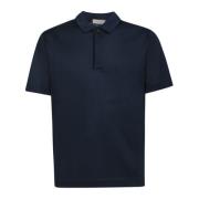 Canali Minimalistisk Bomullspolo Blue, Herr