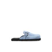 Moschino Suede slides Blue, Dam