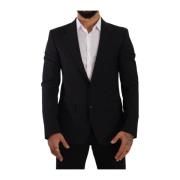 Dolce & Gabbana Elegant svart Martini-blazer och väst Black, Herr