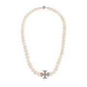 Tory Burch ‘Kira’ Halsband Beige, Dam