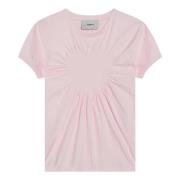 Coperni Kortärmad Rund Hals T-shirt Pink, Dam