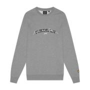 Lyle & Scott Mellanskikt Etablerad 1874 Grafisk Crew Neck Sweatshirt G...