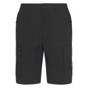 Stone Island Svarta Shorts för Män Black, Herr