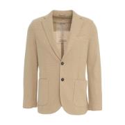 Circolo 1901 Klassisk Beige Blazer med Houndstooth Mönster Beige, Herr