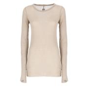 Rick Owens Beige Bomull T-shirt för Kvinna Beige, Dam