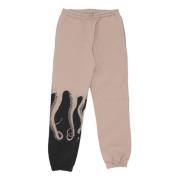 Octopus Jord Sweatpants med Tentakel Print Beige, Herr