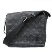 Louis Vuitton Vintage Pre-owned Tyg axelremsvskor Black, Herr