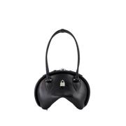 Acne Studios Svart Läder Mini Axelväska Black, Dam