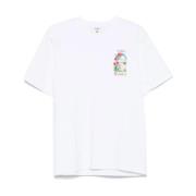 Casablanca Vit Rund Hals Kortärmad T-shirt White, Herr