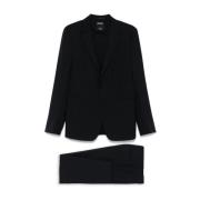 Ermenegildo Zegna Midnight Blue Front Button Klänning Black, Herr