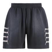 Represent Metallica Bomulls Bermuda Shorts Black, Herr