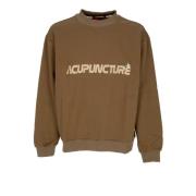 Acupuncture Khaki Shadow Bear Crewneck Sweatshirt Green, Herr