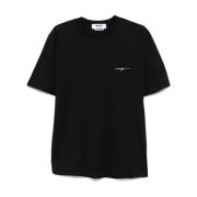 Msgm Svart Crew Neck T-shirt och Polo Black, Herr