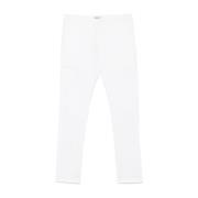 Dondup Vita Byxor med Front Press-Stud White, Herr