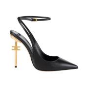 Elisabetta Franchi Vristrem läderpumps Black, Dam