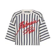 Balmain Baseball T-shirt White, Dam